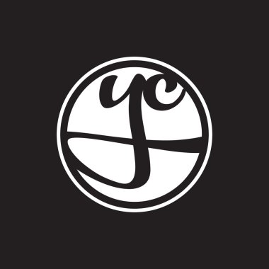 İlk harf logo daire halkası ile