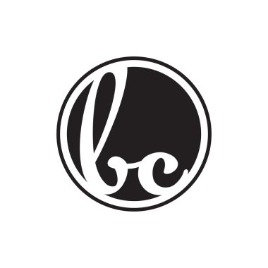 İlk harf logo daire halkası ile