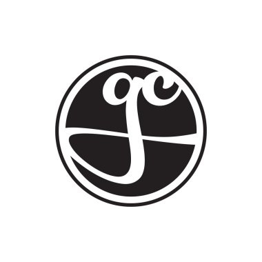 İlk harf logo daire halkası ile