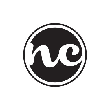 İlk harf logo daire halkası ile