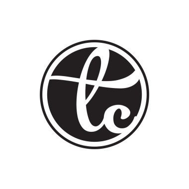 İlk harf logo daire halkası ile