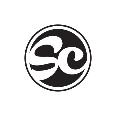 İlk harf logo daire halkası ile