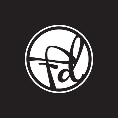 İlk harf logo daire halkası ile