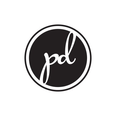 İlk harf logo daire halkası ile