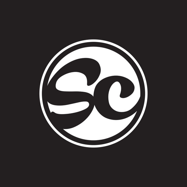 initial letter logo circle with ring