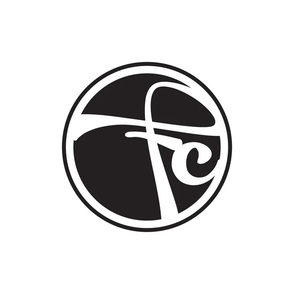 İlk harf logo daire halkası ile
