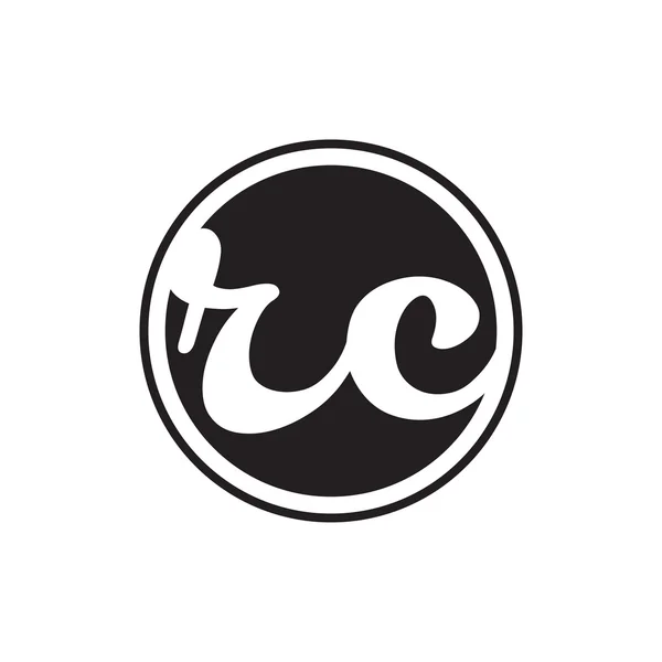 İlk harf logo daire halkası ile — Stok Vektör
