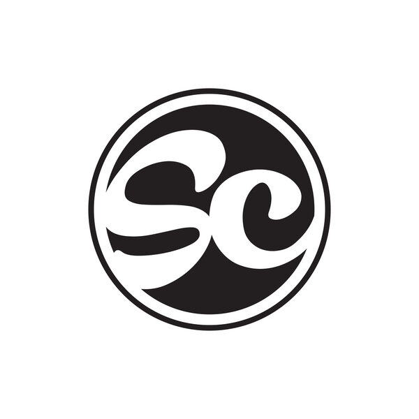 initial letter logo circle with ring