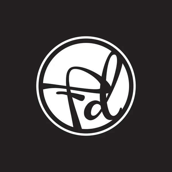 İlk harf logo daire halkası ile