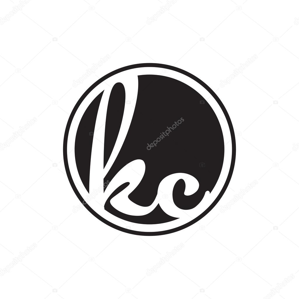 Initial letter logo circle with ring