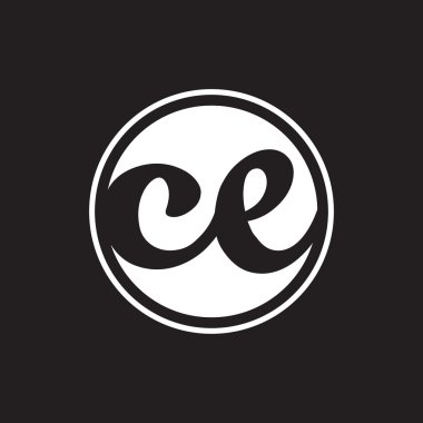 İlk harf logo daire halkası ile