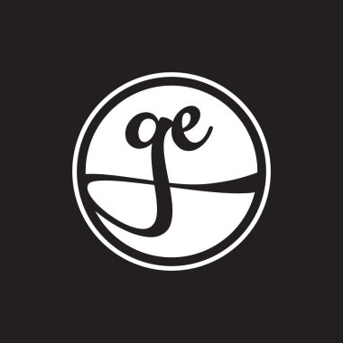 İlk harf logo daire halkası ile