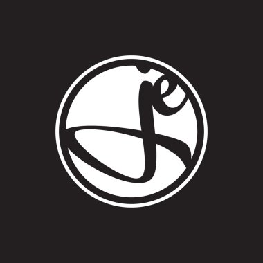 İlk harf logo daire halkası ile