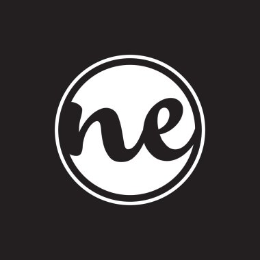 İlk harf logo daire halkası ile