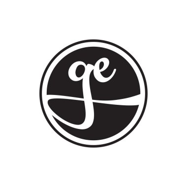 İlk harf logo daire halkası ile