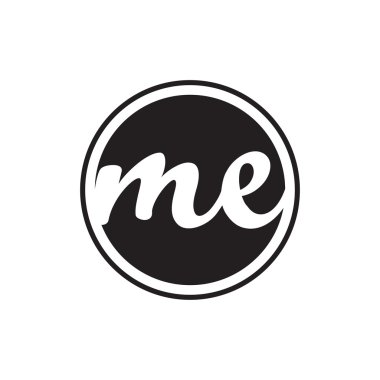 İlk harf logo daire halkası ile