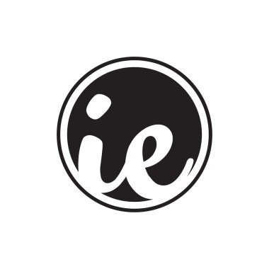 İlk harf logo daire halkası ile