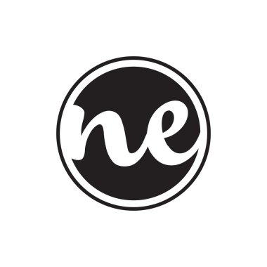 İlk harf logo daire halkası ile