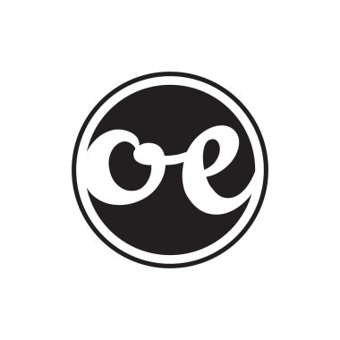 İlk harf logo daire halkası ile