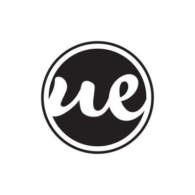 İlk harf logo daire halkası ile