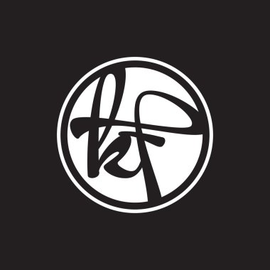 İlk harf logo daire halkası ile