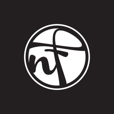 İlk harf logo daire halkası ile