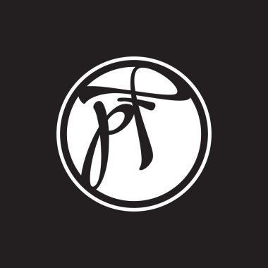 İlk harf logo daire halkası ile