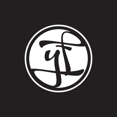 İlk harf logo daire halkası ile