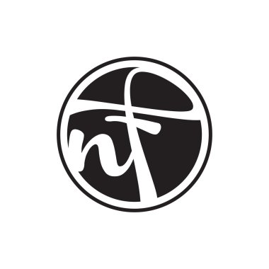 İlk harf logo daire halkası ile