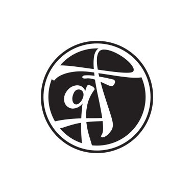 İlk harf logo daire halkası ile