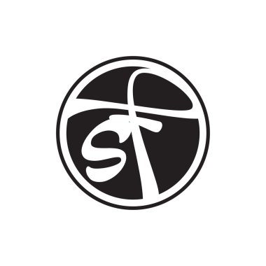 İlk harf logo daire halkası ile