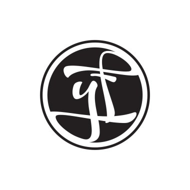 İlk harf logo daire halkası ile