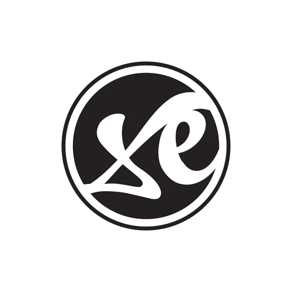 Pierwsza litera logo okrąg z pierścieniem — Wektor stockowy