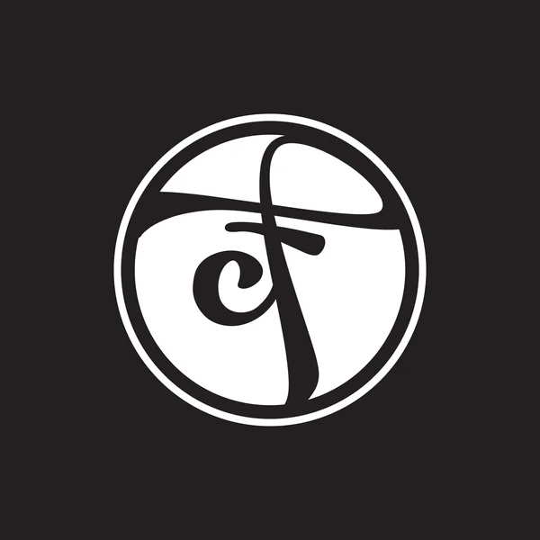 İlk harf logo daire halkası ile