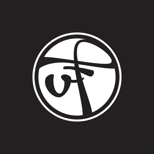 İlk harf logo daire halkası ile