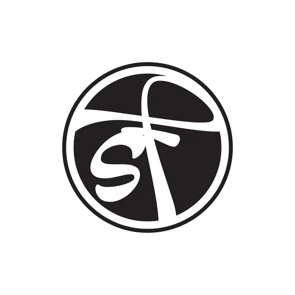 İlk harf logo daire halkası ile