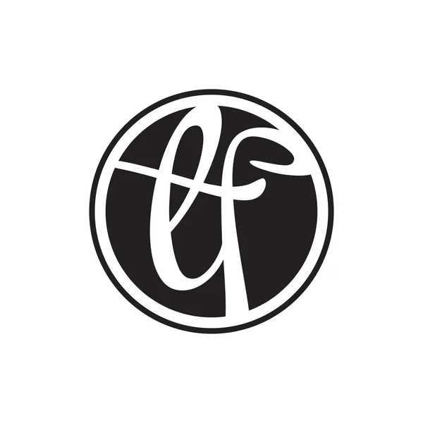 İlk harf logo daire halkası ile