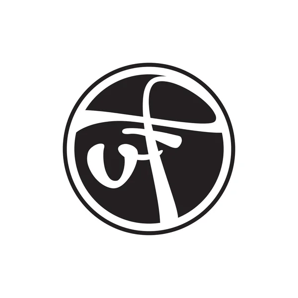 Počáteční písmeno logo kruh s kroužkem — Stockový vektor