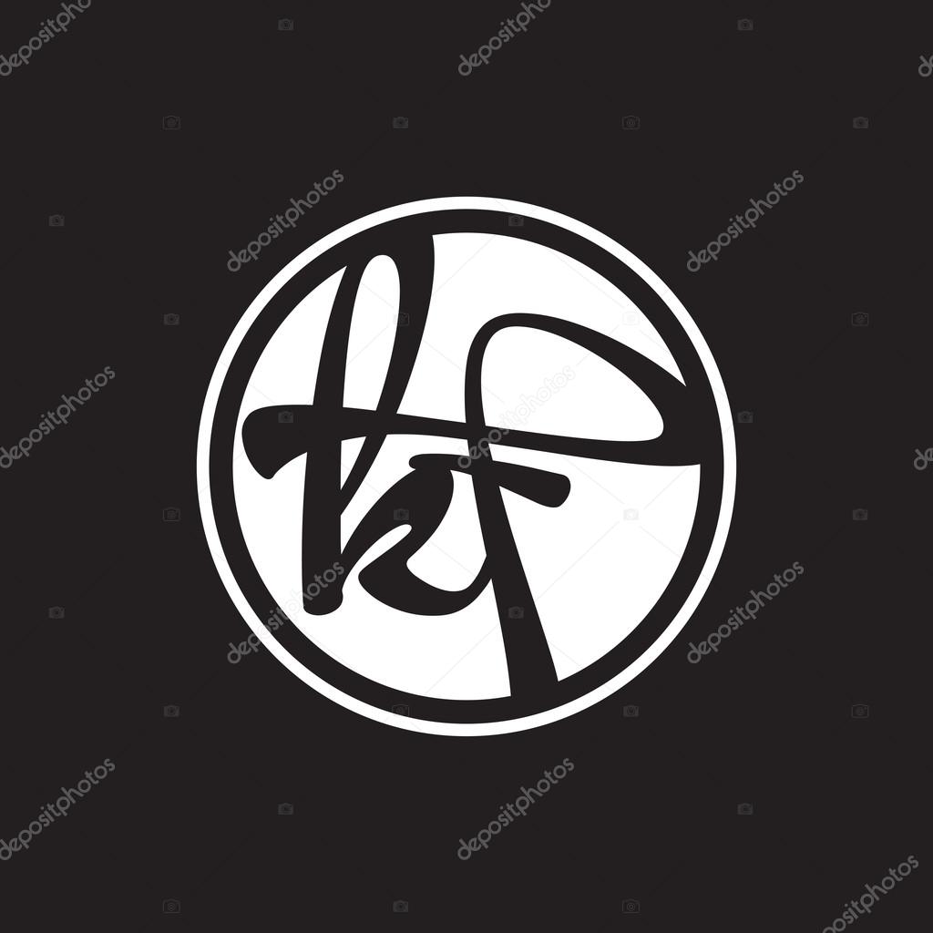 Initial letter logo circle with ring