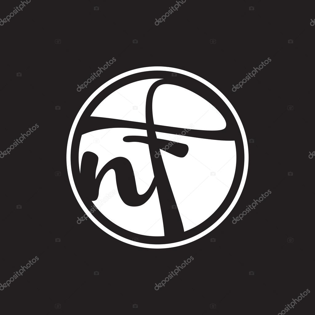 Initial letter logo circle with ring