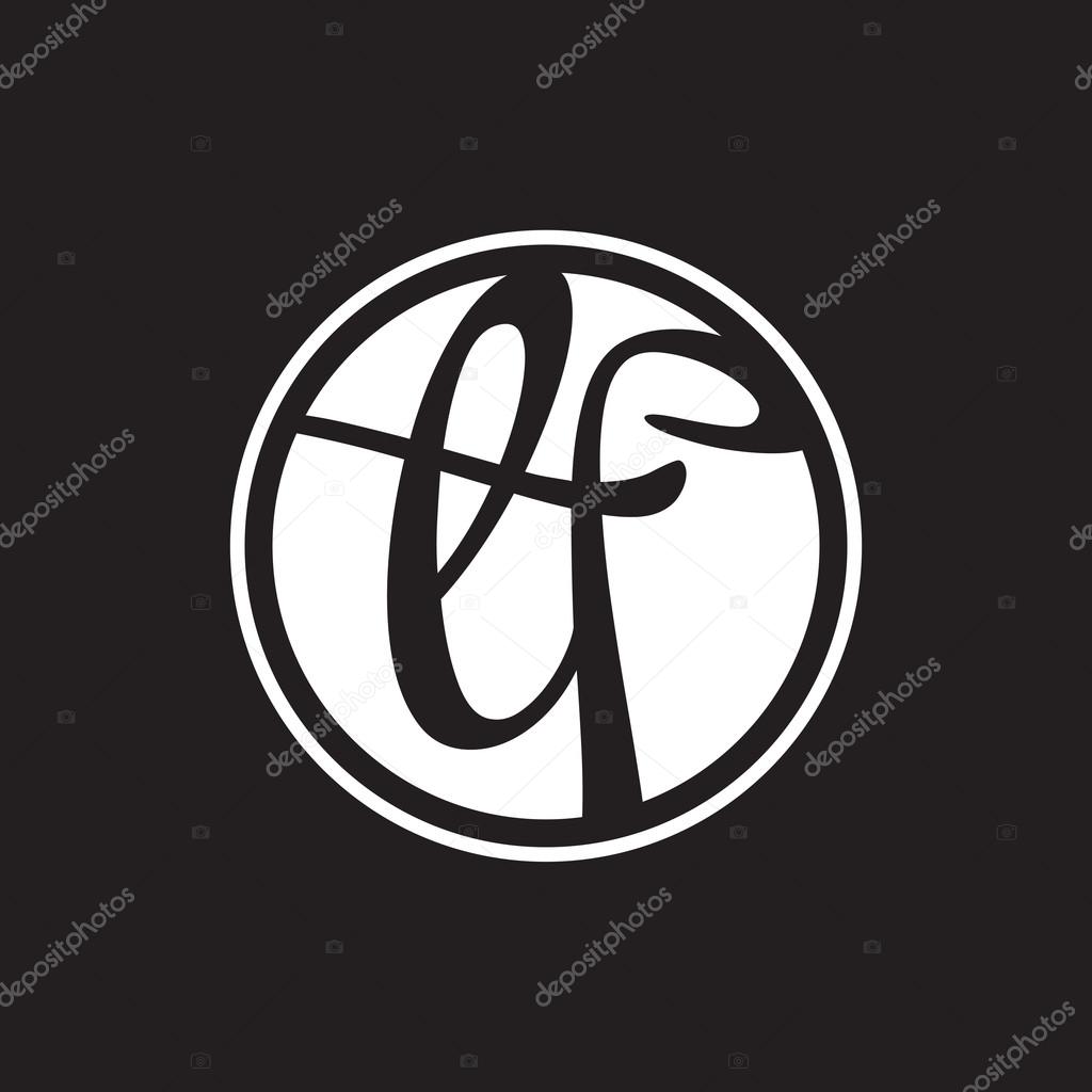 Initial letter logo circle with ring