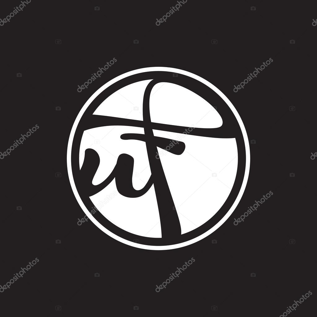 Initial letter logo circle with ring