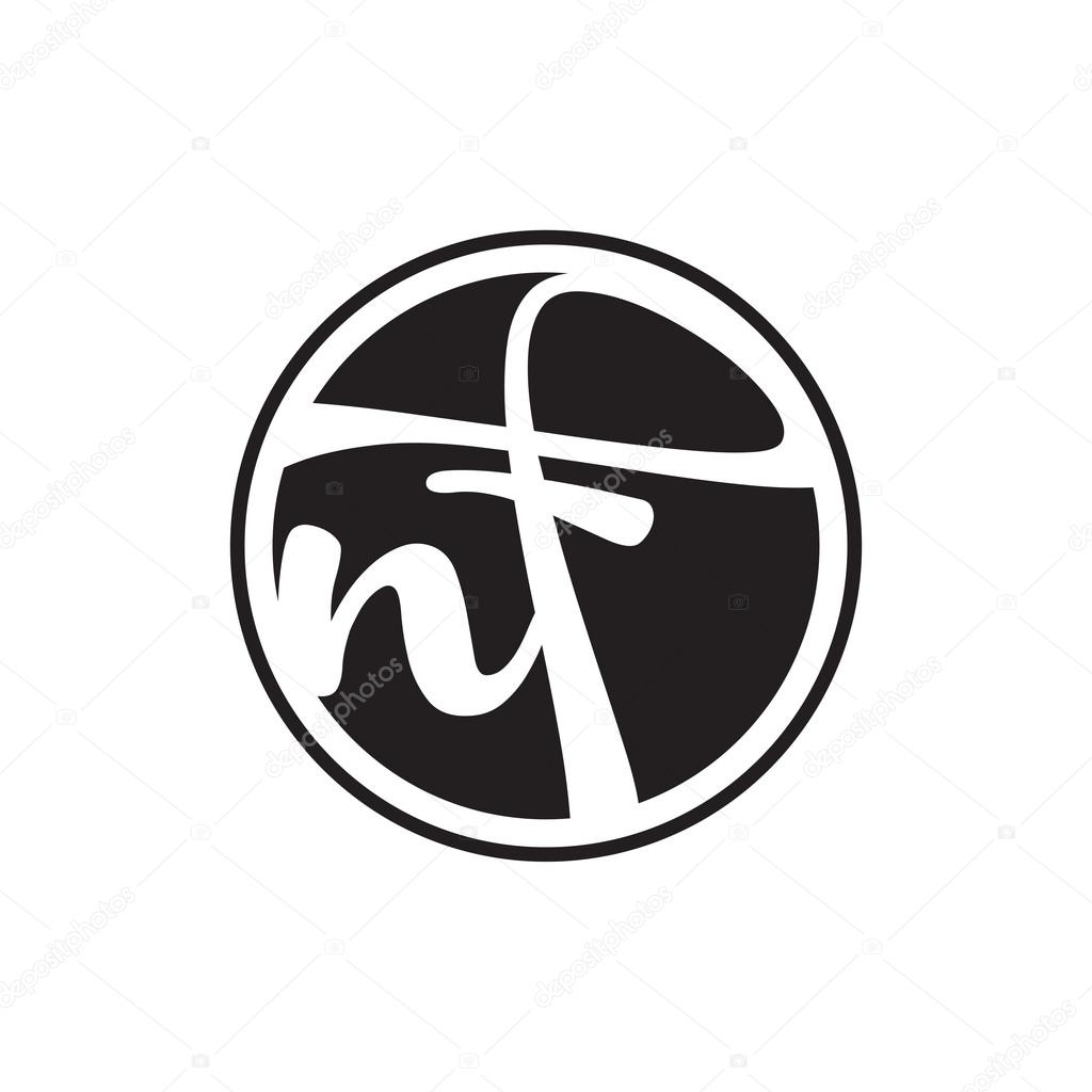 Initial letter logo circle with ring