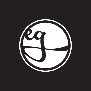 İlk harf logo daire halkası ile