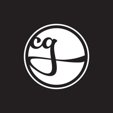 İlk harf logo daire halkası ile