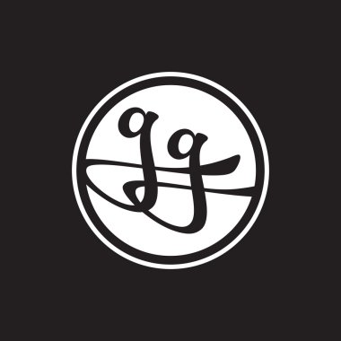 İlk harf logo daire halkası ile