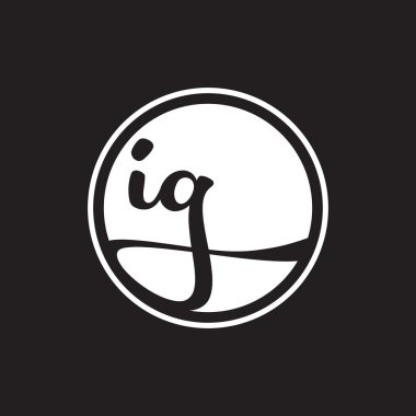 İlk harf logo daire halkası ile