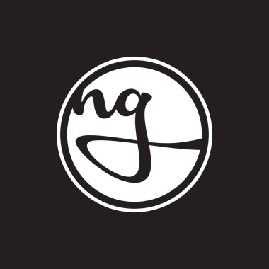 İlk harf logo daire halkası ile