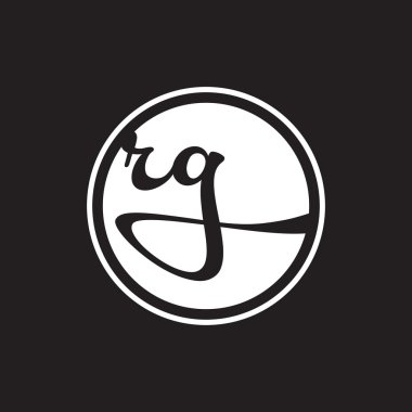 İlk harf logo daire halkası ile