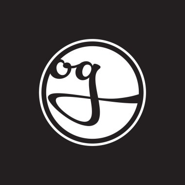 İlk harf logo daire halkası ile